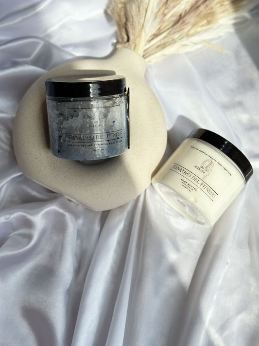 Gym Collection: Fanatico Del Fitness Exfoliating, Brightening Scrub and Body Butter